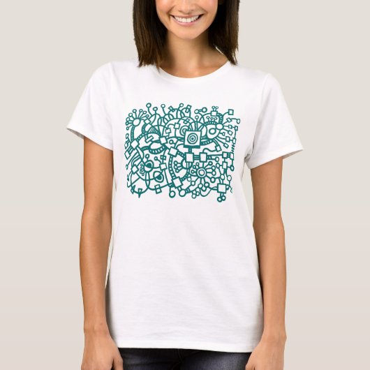 Abstracte structuur - Moss Green T-shirt (Voorkant)