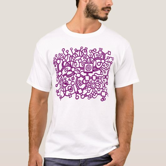 Abstracte structuur - Plum T-shirt (Voorkant)