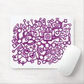 Abstracte structuur - pruim op wit muismat (Met muis)