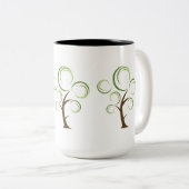 Abstracte structuur tweekleurige koffiemok (Voorkant rechts)