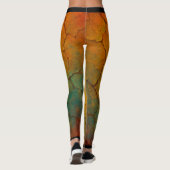 Abstracte structuur van gebarsten aarde leggings (Achterkant)