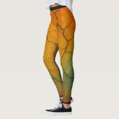 Abstracte structuur van gebarsten aarde leggings (Links)