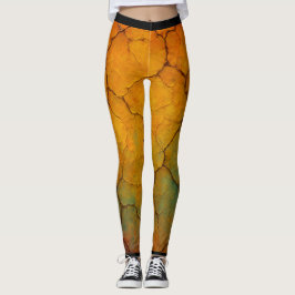 Abstracte structuur van gebarsten aarde leggings
