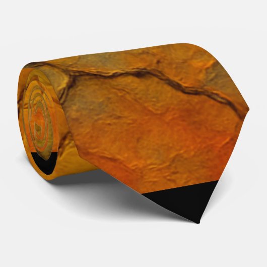 Abstracte structuur van gebarsten aarde stropdas (Opgerold)