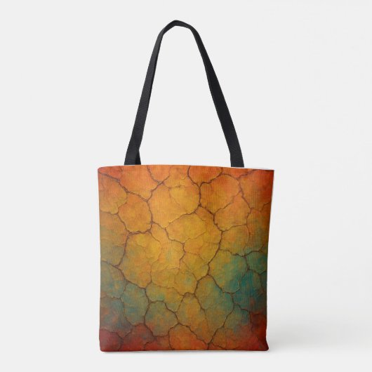 Abstracte structuur van gebarsten aarde tote bag (Achterkant)