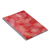 Abstracte structuur van het rode hoekeffect. Tekst Notitieboek (Rechterzijde)