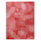 Abstracte structuur van het rode hoekeffect. Tekst Notitieboek (Voorkant)