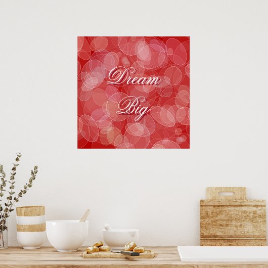 Abstracte structuur van het rode hoekeffect. Tekst Poster (Keuken)