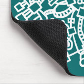 Abstracte structuur - Wit op mosgroen Muismat (Hoek)