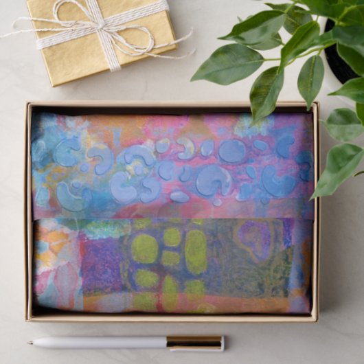 Abstracte structuurafdruk tissuepapier (Geschenk)