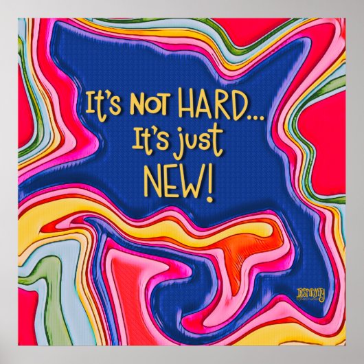 Abstracte studenten Het is gewoon een nieuw Poster (Voorkant)