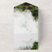 Abstracte Stunning Smaragd Kristal Agat All In One Uitnodiging (Buitenkant)