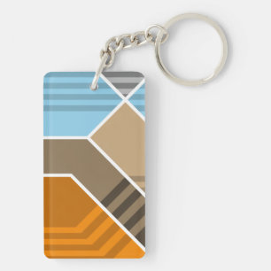 Abstracte Subductie Zone Acryl Sleutelhanger