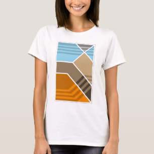Abstracte subductiezone-geologie t-shirt