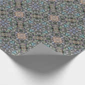 Abstracte Succulente Tuin Rosette Trellis Pattern Cadeaupapier (Hoek)