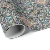 Abstracte Succulente Tuin Rosette Trellis Pattern Cadeaupapier (Rol Hoek)