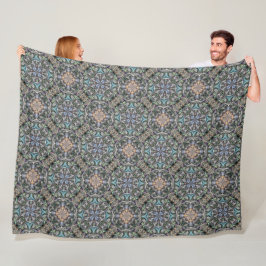 Abstracte Succulente Tuin Rosette Trellis Pattern Fleece Deken