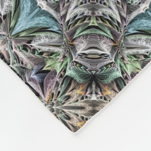 Abstracte Succulente Tuin Rosette Trellis Pattern Fleece Deken (Hoek)