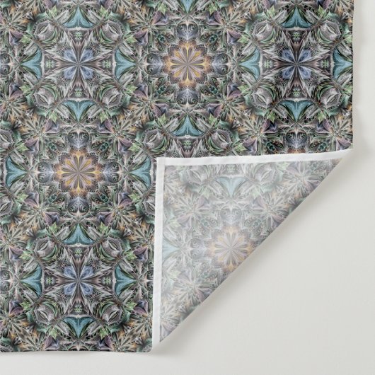 Abstracte Succulente Tuin Rosette Trellis Pattern Wandkleed (Detail)