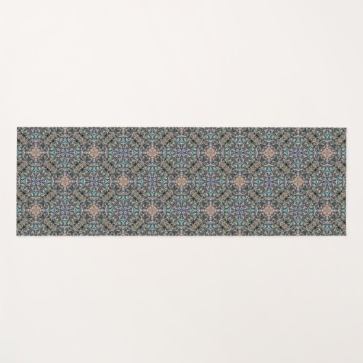 Abstracte Succulente Tuin Rosette Trellis Pattern Yogamat (Voorkant (horizontaal))