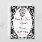 Abstracte Suikerbeweging Gothic Save the Date 4.5x Kaart (Voorkant)
