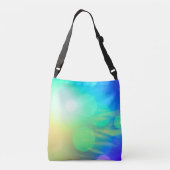 Abstracte Summer Blue Sky met Sun Sunshine Crossbody Tas (Achterkant)