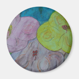 Abstracte Summer Floral Magnet