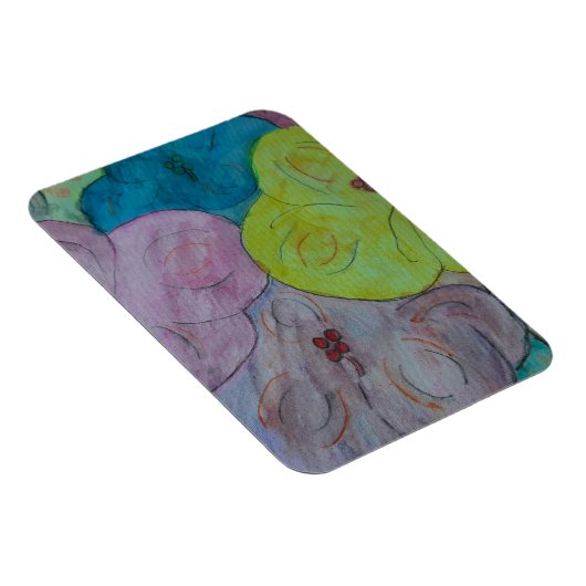 Abstracte Summer Floral Magnet Magneet (Rechterzijde)