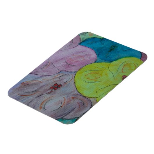 Abstracte Summer Floral Magnet Magneet (Linkerzijde)