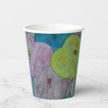 Abstracte Summer Floral Paper Cups