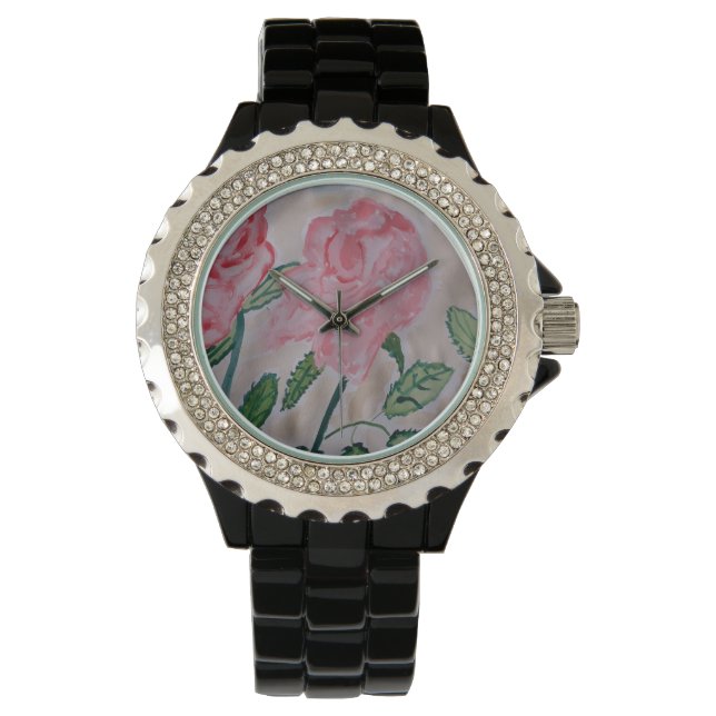 Abstracte Summer Rozen Watch Horloge (Voorkant)
