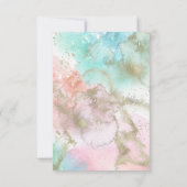 Abstracte Summer Waterverf Simple RSVP Card Kaartje (Achterkant)