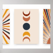 Abstracte Sun Moon Boho Posters (Voorkant)