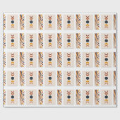 Abstracte Sun Moon Boho Posters Cadeaupapier (Vlak)