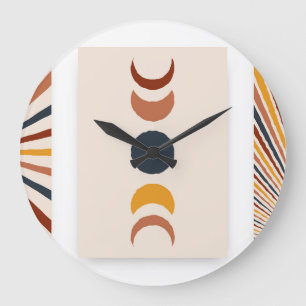 Abstracte Sun Moon Boho Posters Grote Klok