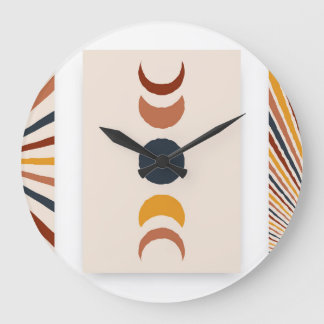Abstracte Sun Moon Boho Posters Grote Klok