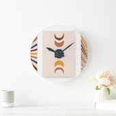 Abstracte Sun Moon Boho Posters Grote Klok (Huis)