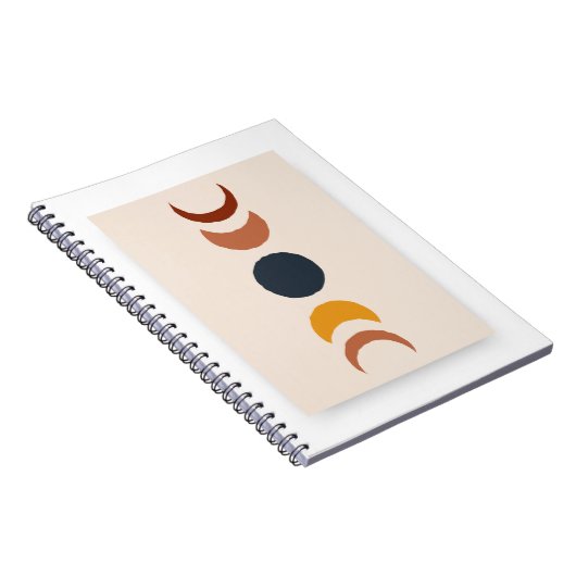 Abstracte Sun Moon Boho Posters Notitieboek (Rechterzijde)