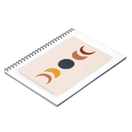 Abstracte Sun Moon Boho Posters Notitieboek (Linkerzijde)