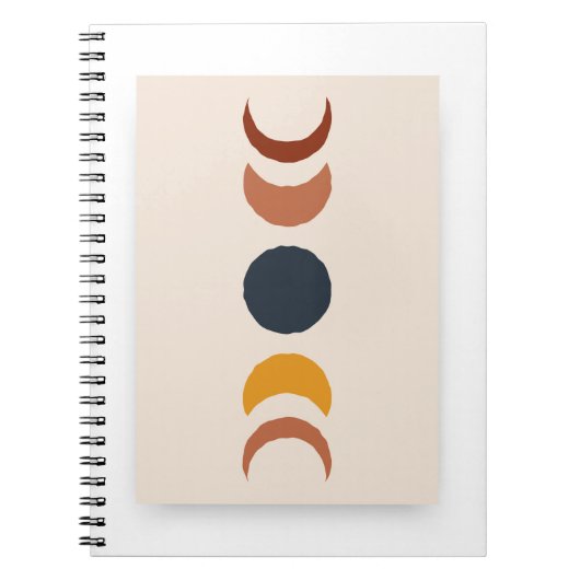 Abstracte Sun Moon Boho Posters Notitieboek (Voorkant)