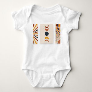 Abstracte Sun Moon Boho Posters Romper