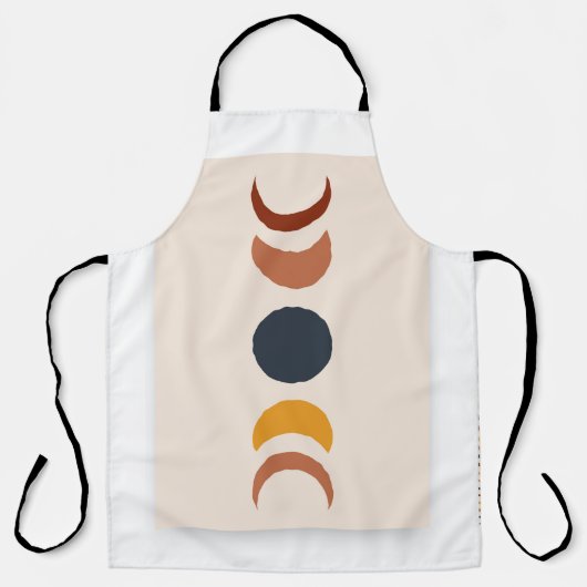 Abstracte Sun Moon Boho Posters Schort (Voorkant)