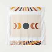 Abstracte Sun Moon Boho Posters Wandkleed (Voorkant (horizontaal))