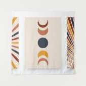 Abstracte Sun Moon Boho Posters Wandkleed (Voorkant)