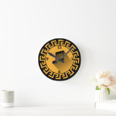 Abstracte Sun Musical Clock Unieke Ronde Klok (Huis)