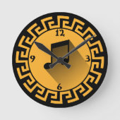 Abstracte Sun Musical Clock Unieke Ronde Klok (Voorkant)