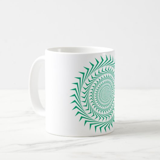 Abstracte Sun Vortex Coffee Mok (Voorkant links)