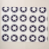 Abstracte Sunburst Pattern Blanket Sherpa Deken (Voorkant (horizontaal))