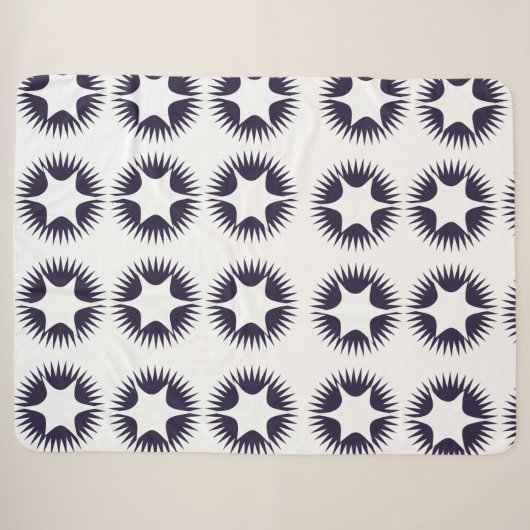 Abstracte Sunburst Pattern Blanket Sherpa Deken (Voorkant (horizontaal))