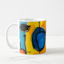 "Abstracte Sunrise" Coffee Mok door DAKimage
